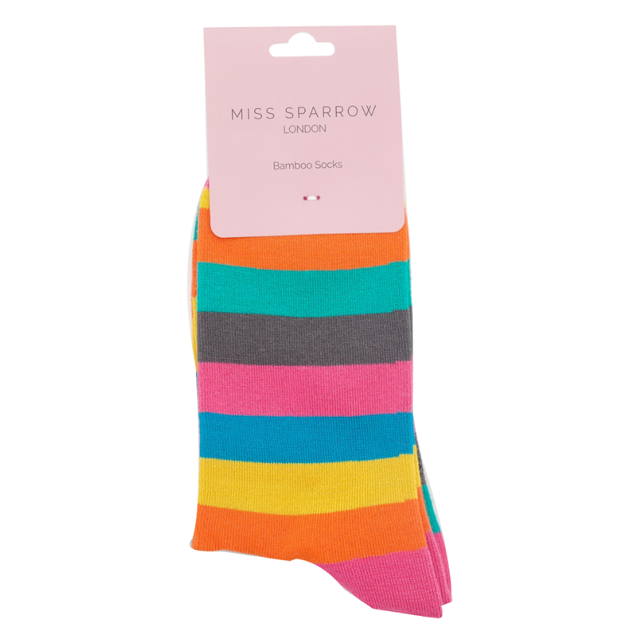 Bamboo Socks For Women - Thick Stripes