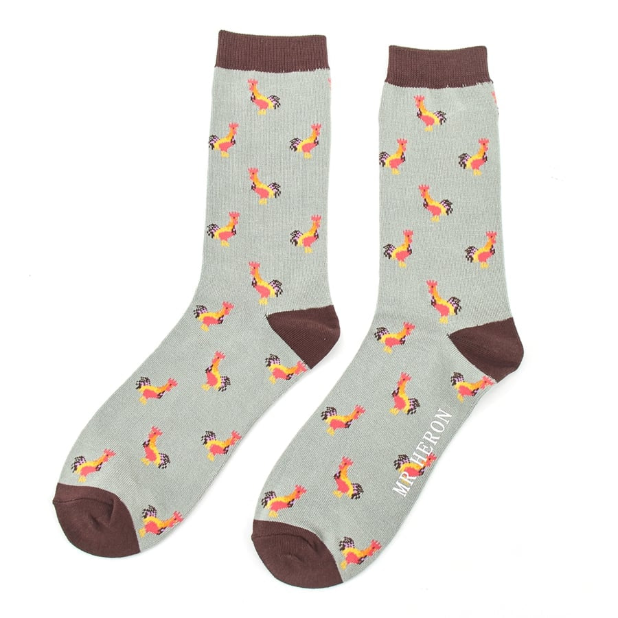 Bamboo Socks For Men - Roosters