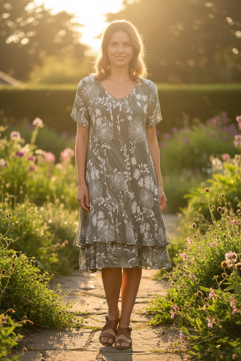 Bias Cut Cotton Dress