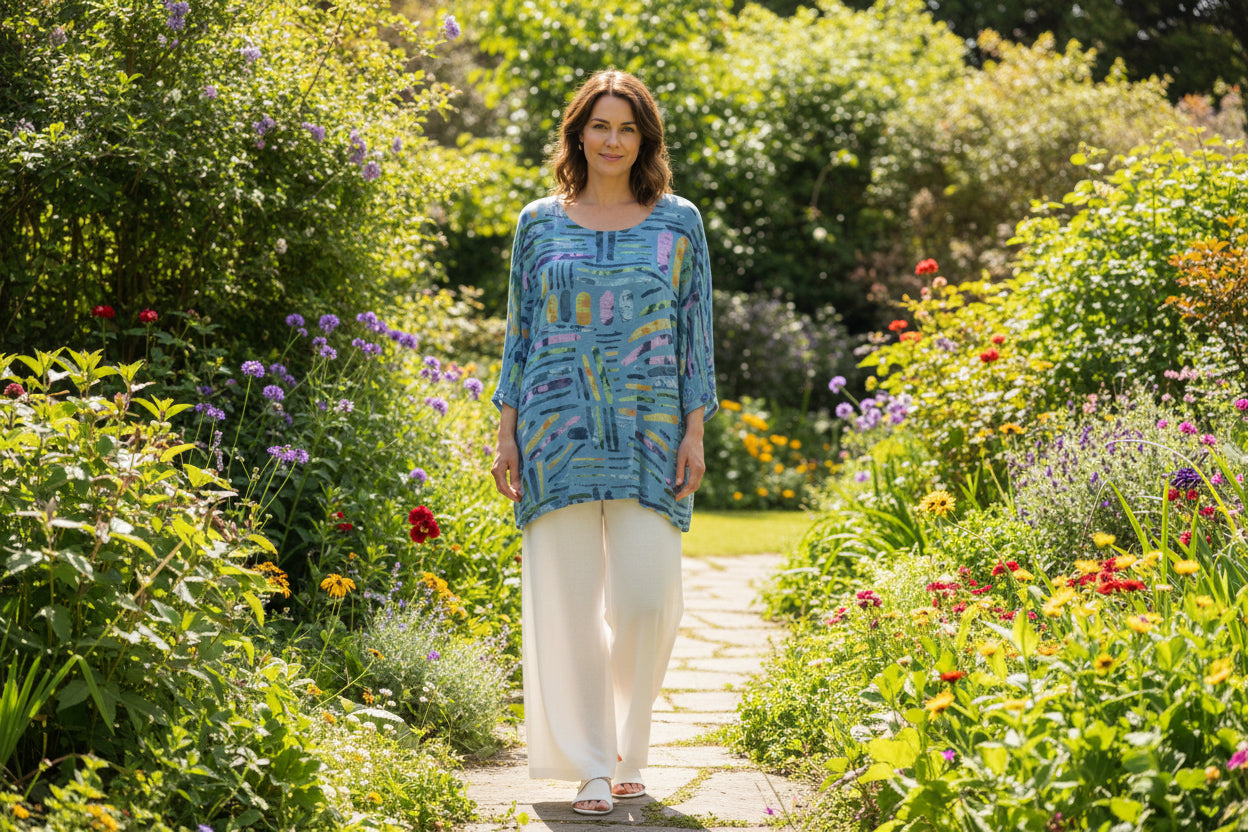 Cotton Colour Sticks Print Tunic