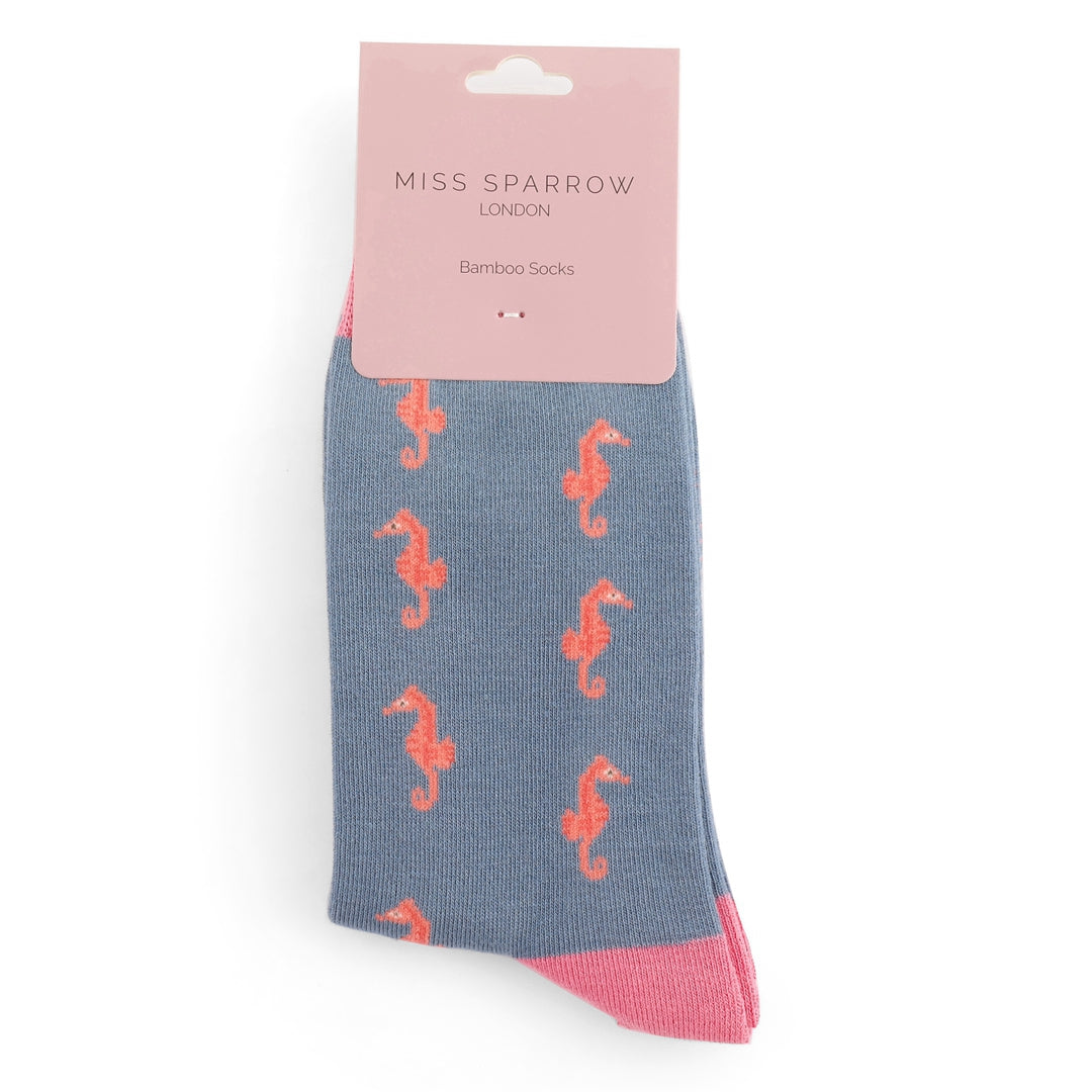 Bamboo Socks For Women - Seahorses