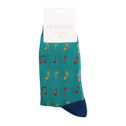 Bamboo Socks For Men - Music Notes