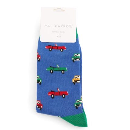 Bamboo Socks For Men - Classic Cars