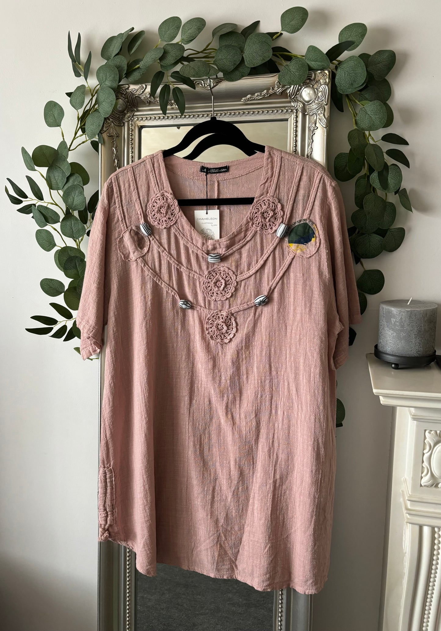 Cotton/Linen Applique Tunic