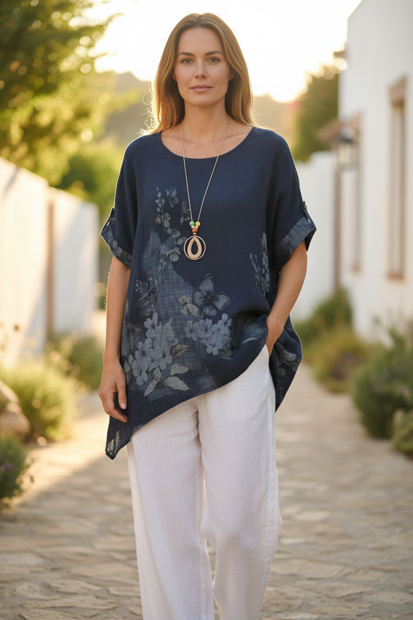 Short Sleeve Cotton Tunic