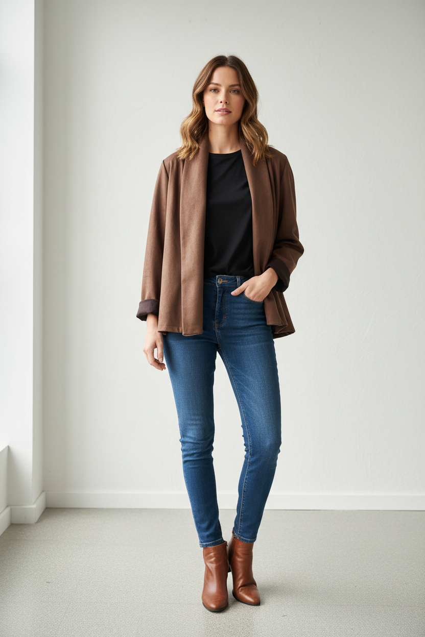 Faux Suede Zip Jacket