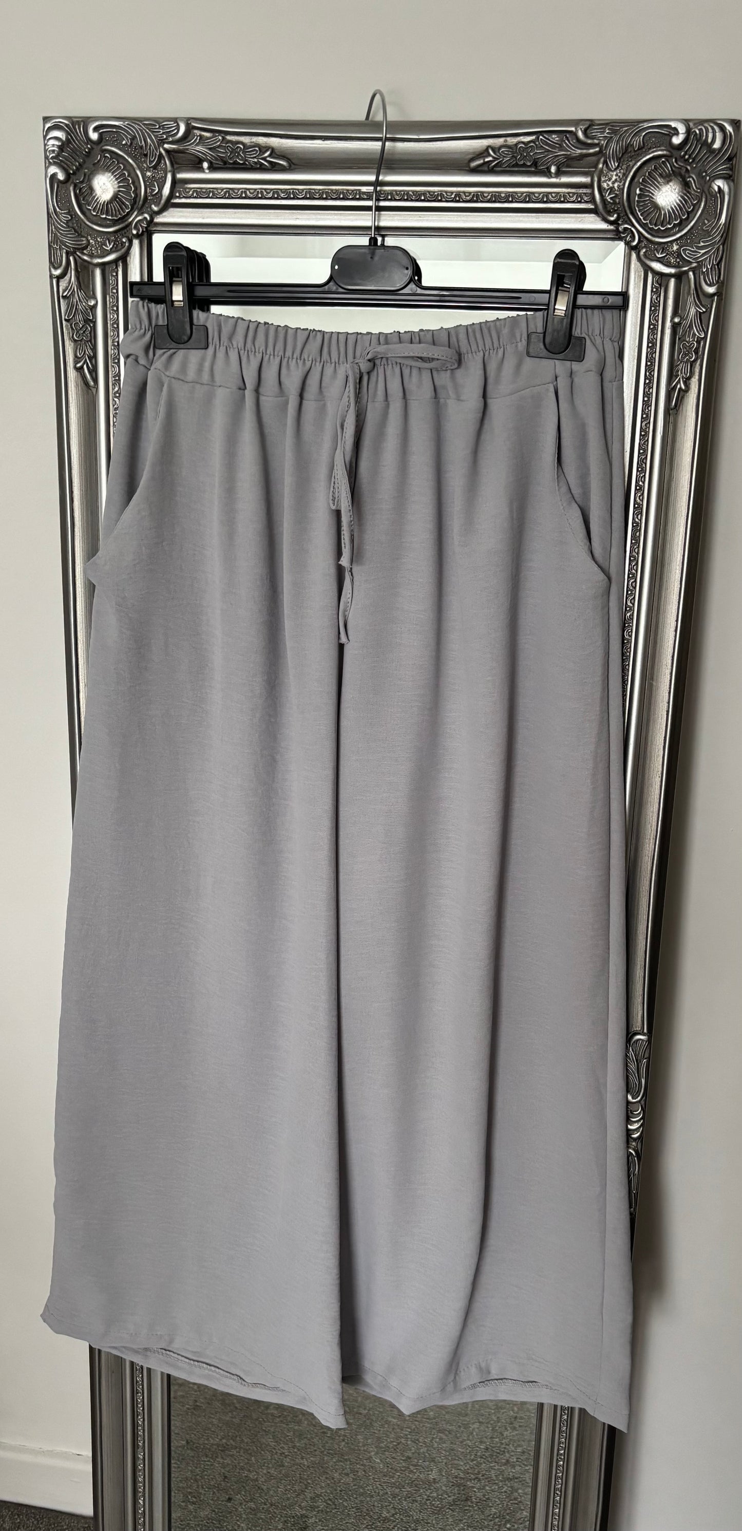 Plain Ankle Grazer Trousers