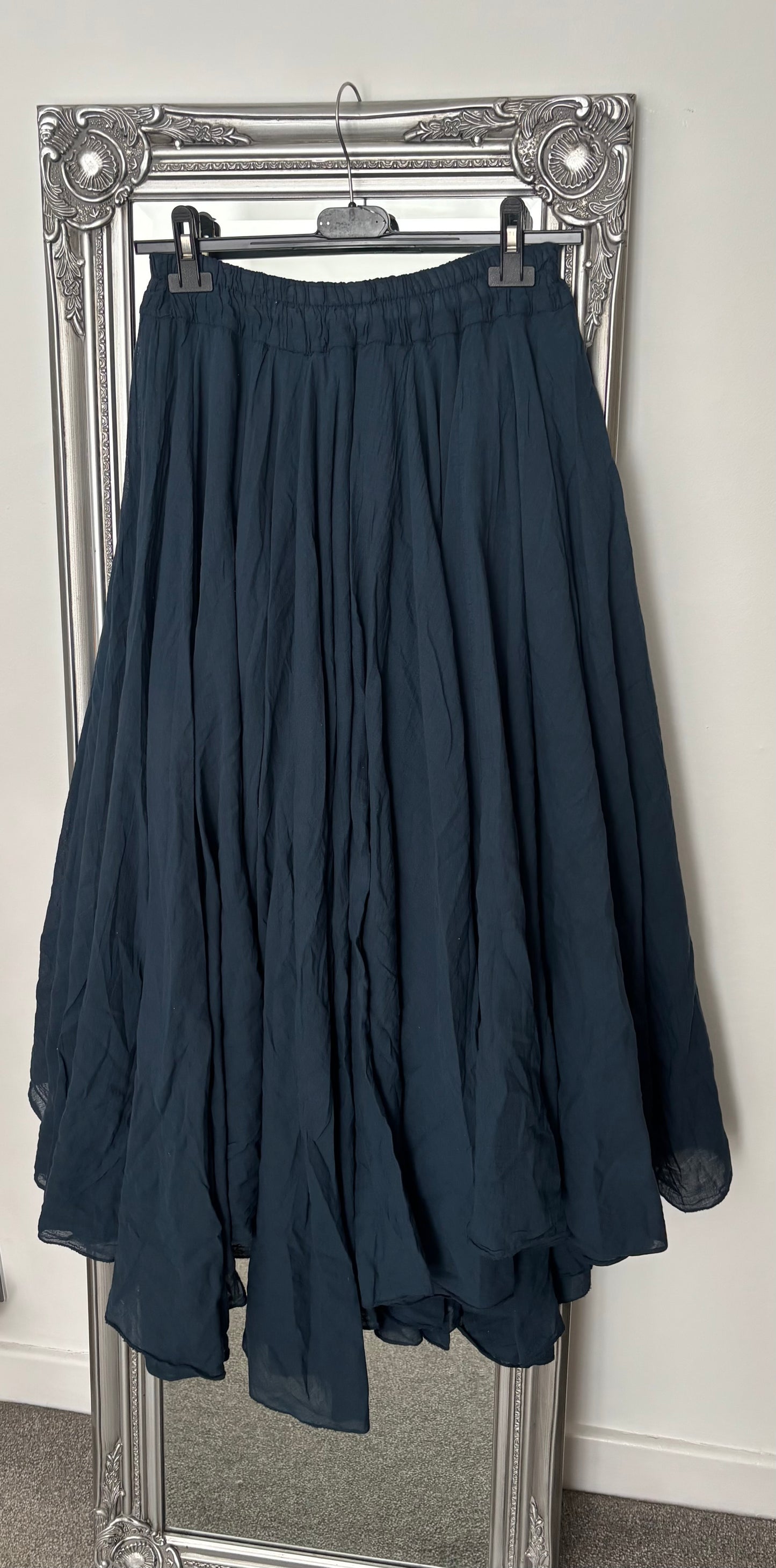 Plain Cotton Maxi Skirt