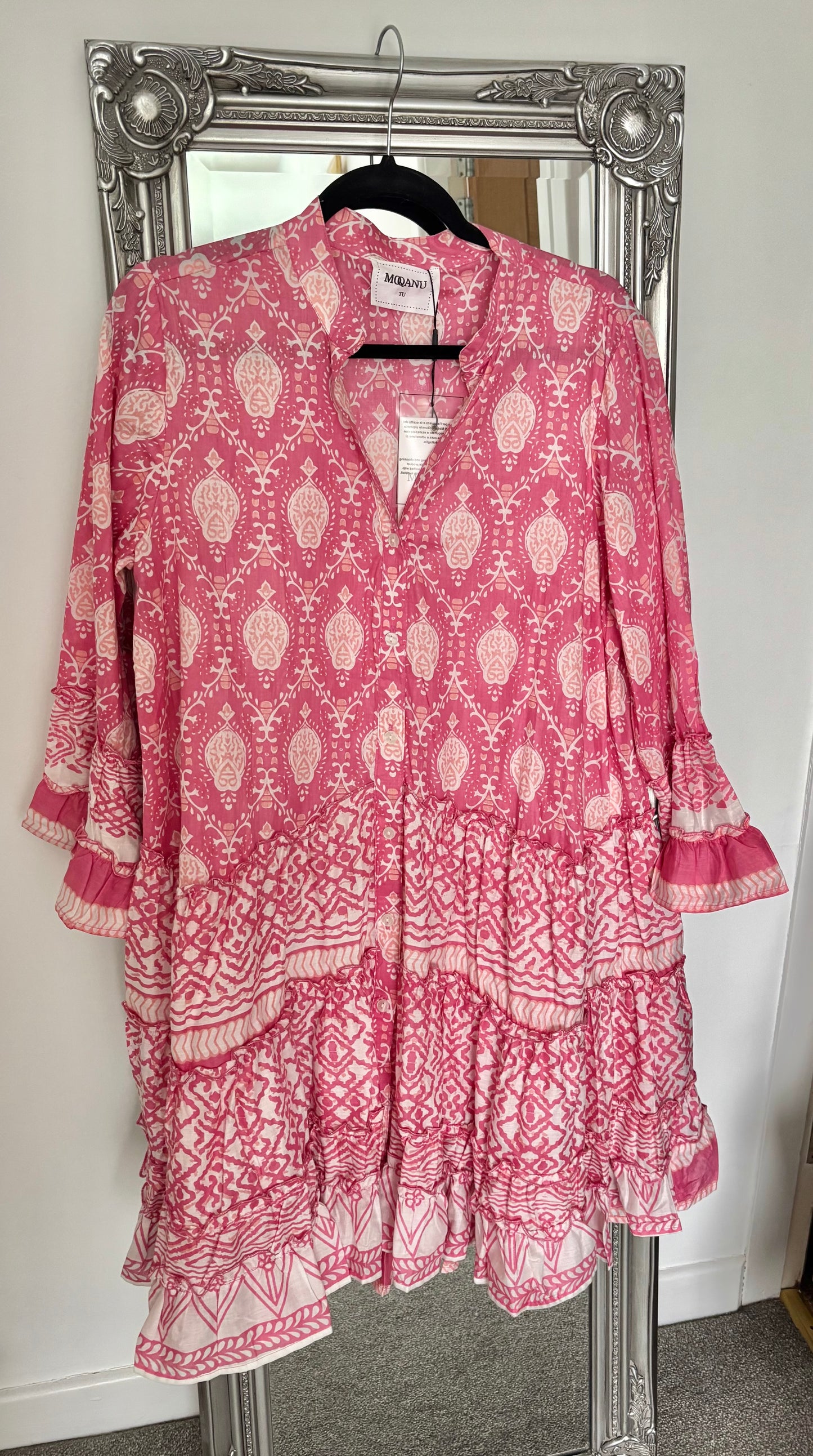 Cotton Boho Tunic/Dress - Pink