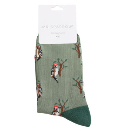 Bamboo Socks For Men - Woodpecker