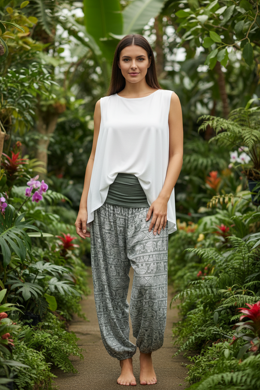 Elephant Print Harem Trousers