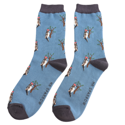 Bamboo Socks For Men - Woodpecker