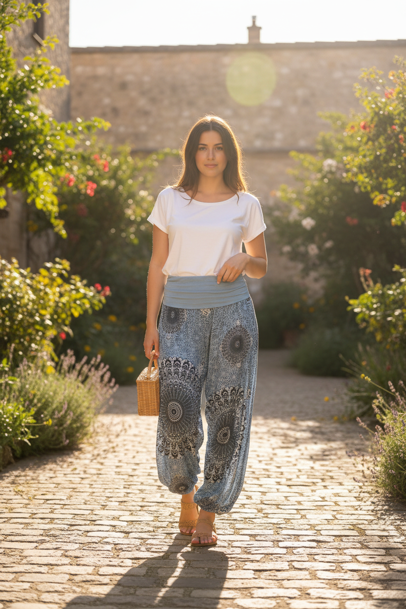 Mandalay Print Harem Trousers