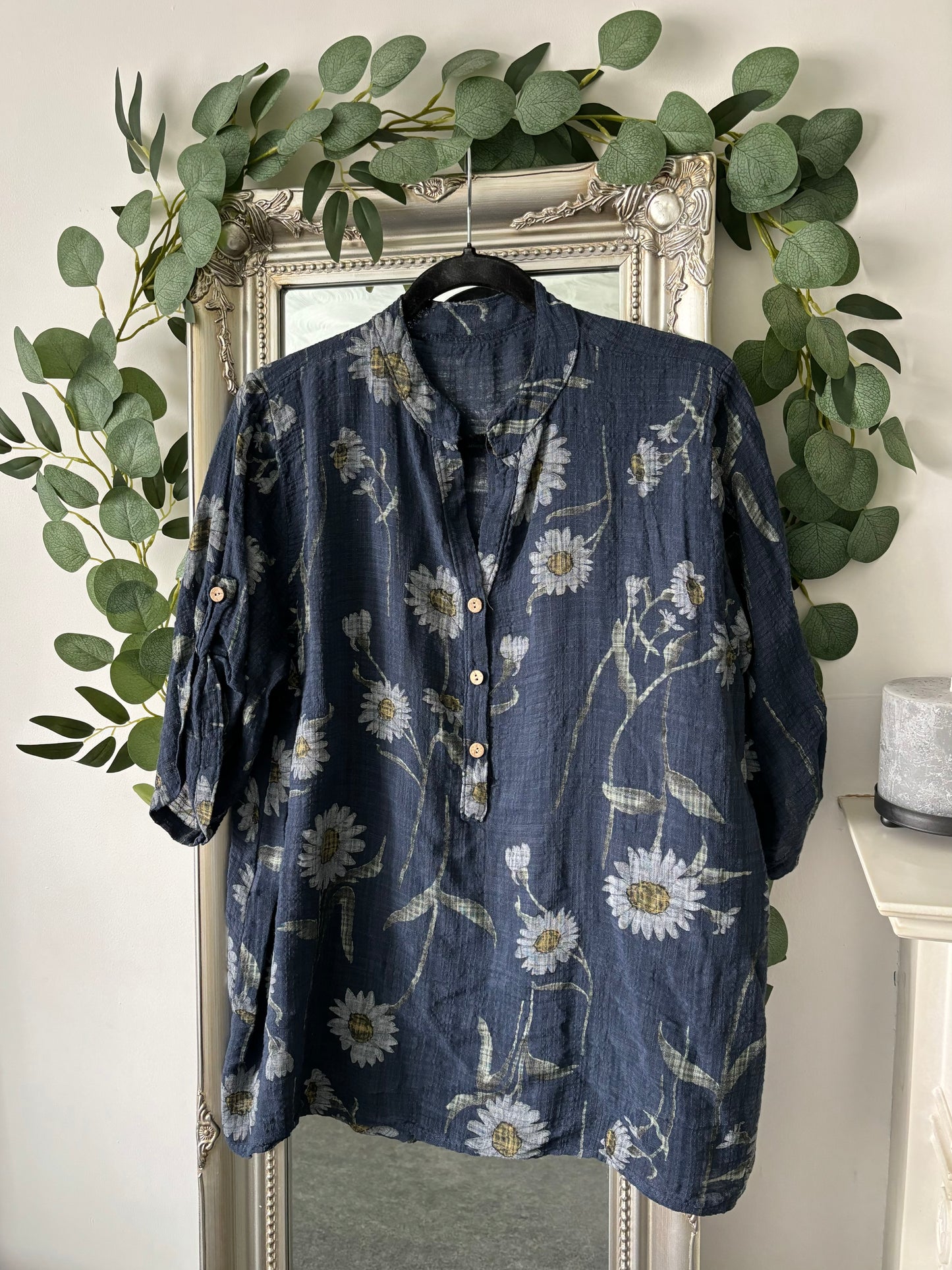 Large Daisy Print Shirt