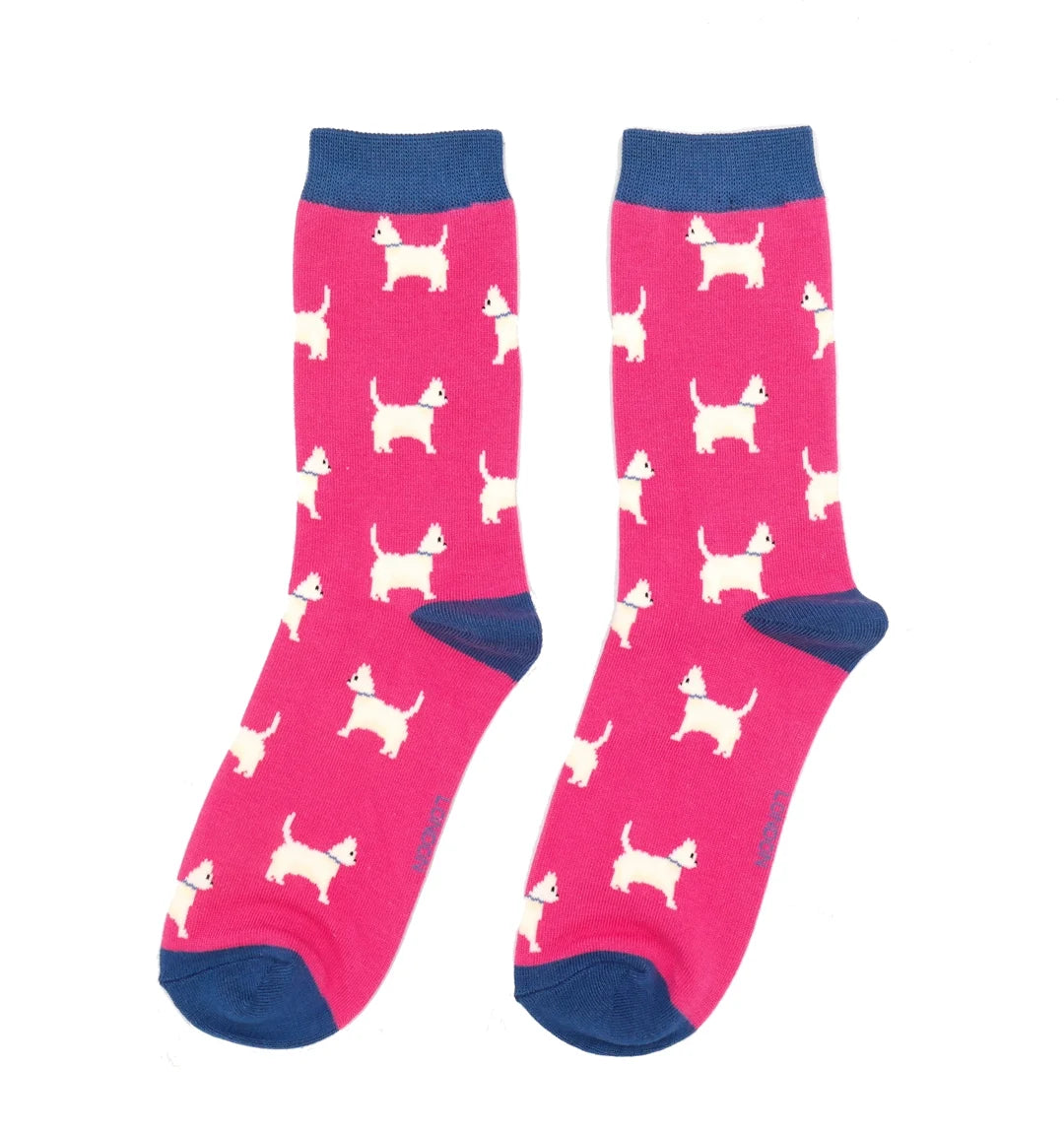 Bamboo Socks For Women - Scottie Dogs