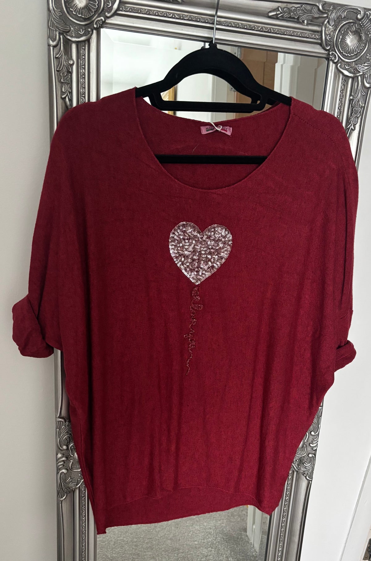Sequin Heart Balloon Jumper