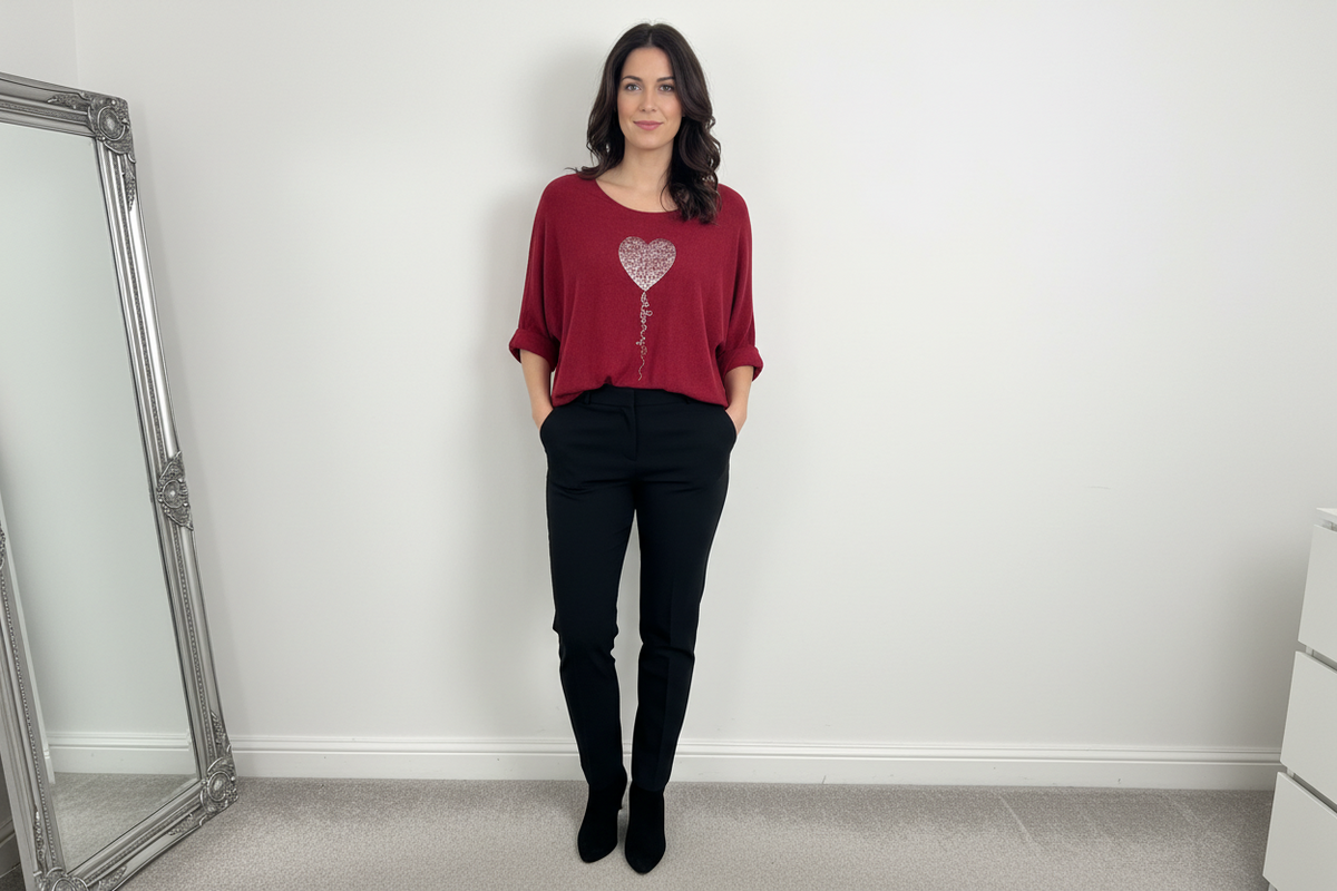 Sequin Heart Balloon Jumper
