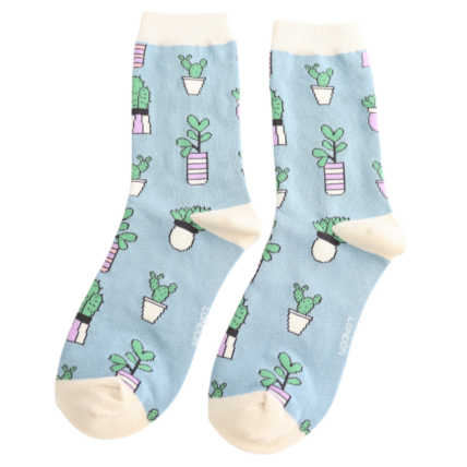 Bamboo Socks For Women - Small Succulents