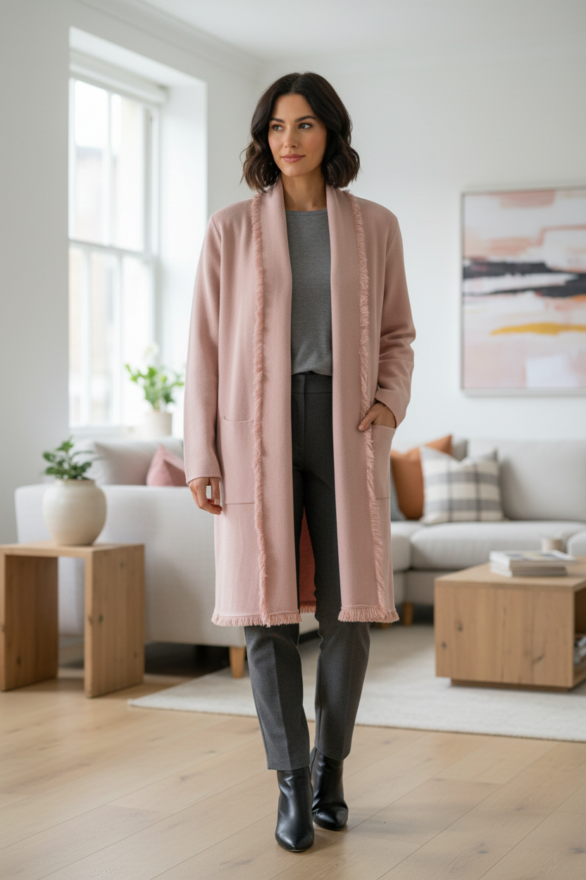Knitted Edge To Edge Jacket