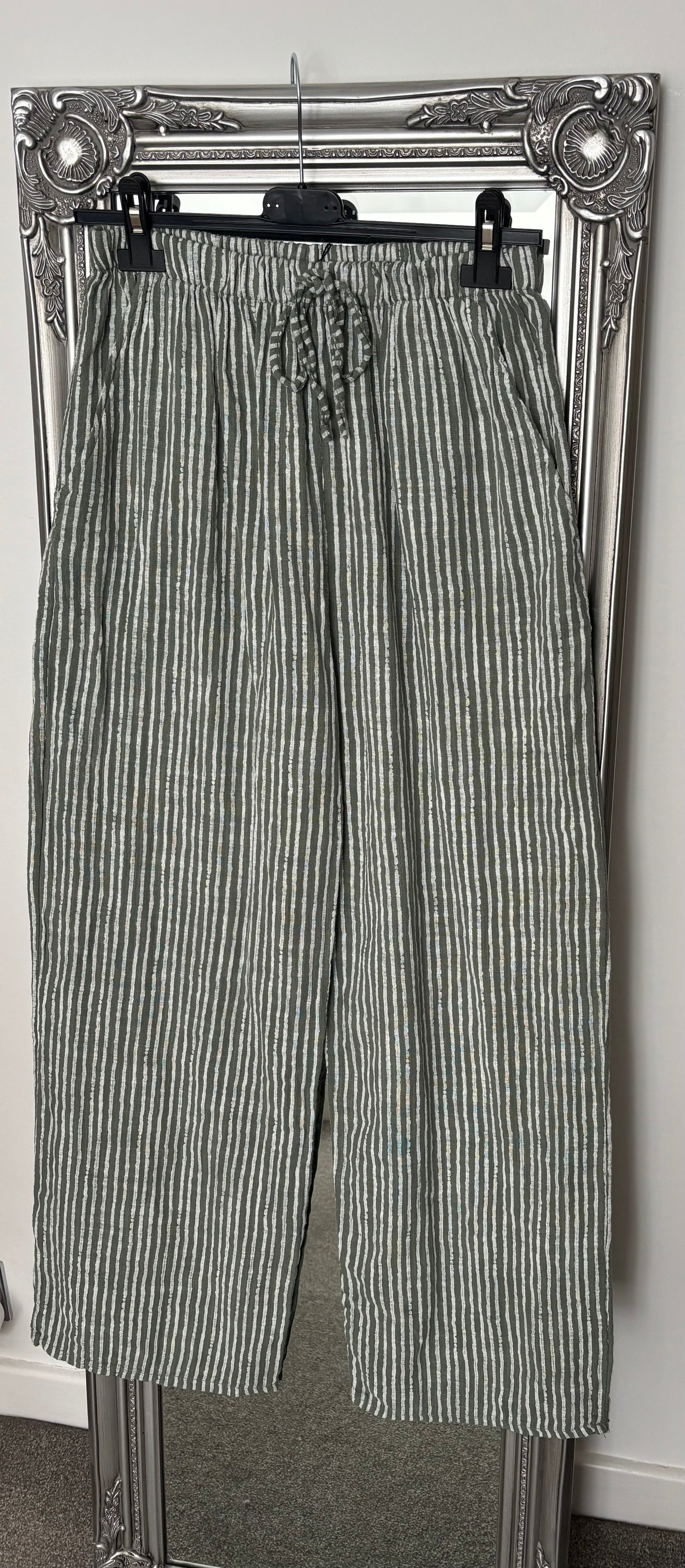 Striped Cotton Trousers