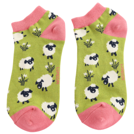 Bamboo Trainer Socks For Women - Sheep