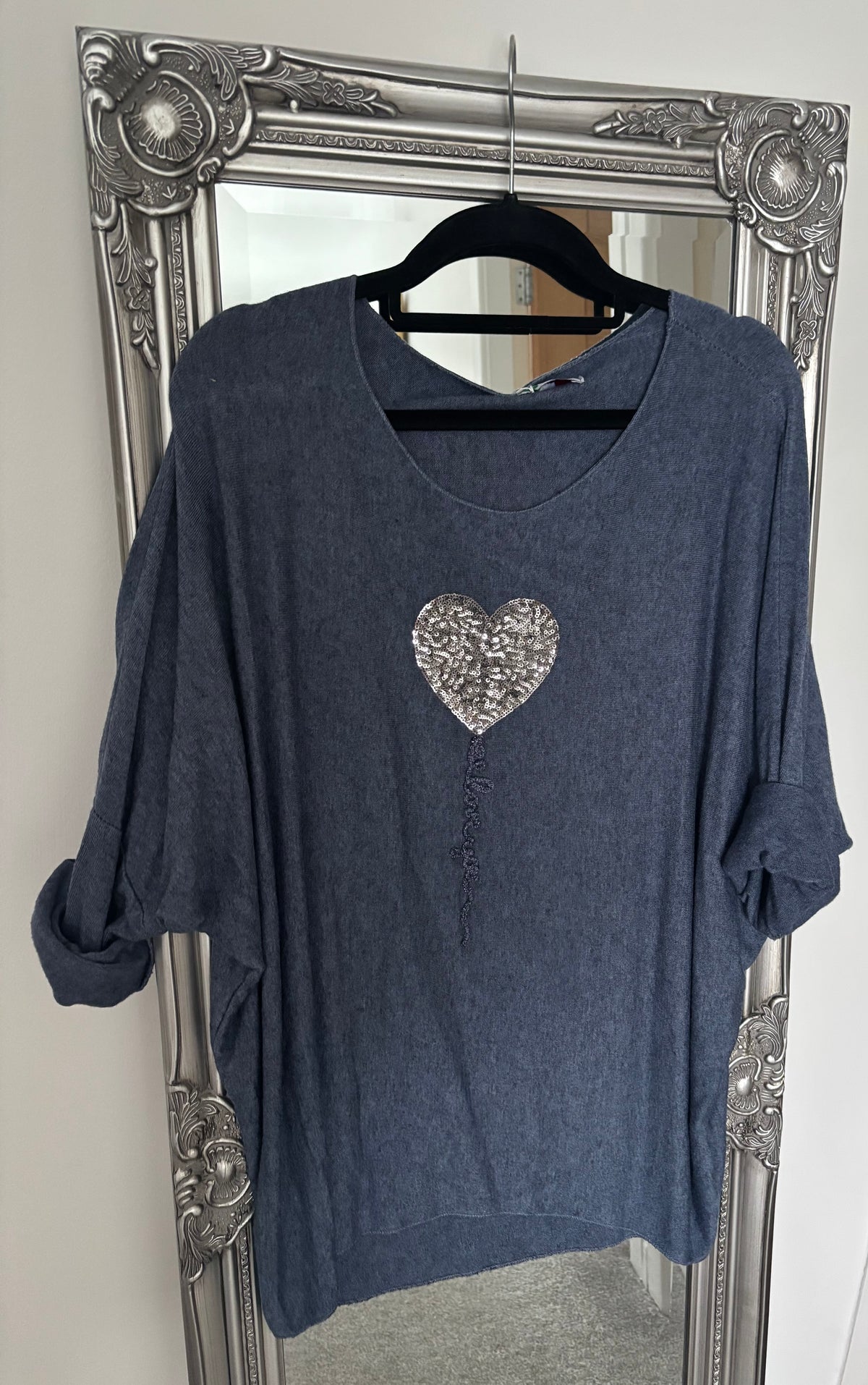 Sequin Heart Balloon Jumper