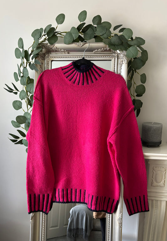 Soft Jumper With Contrast Trim