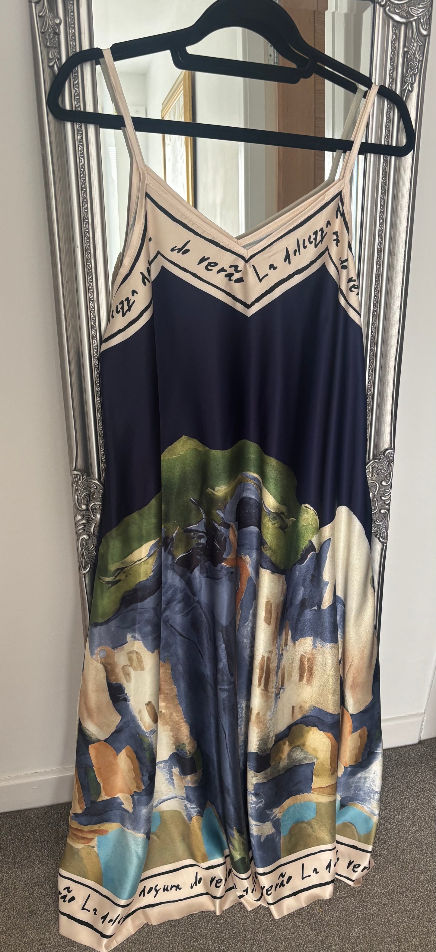 Print Shoestring Maxi Dress