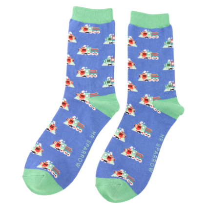 Bamboo Socks For Men - Trains