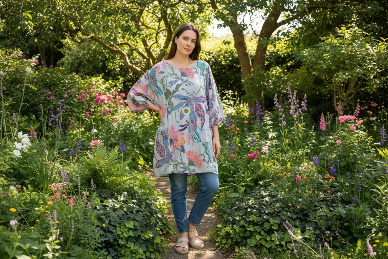 Cotton Orchid Print Tunic