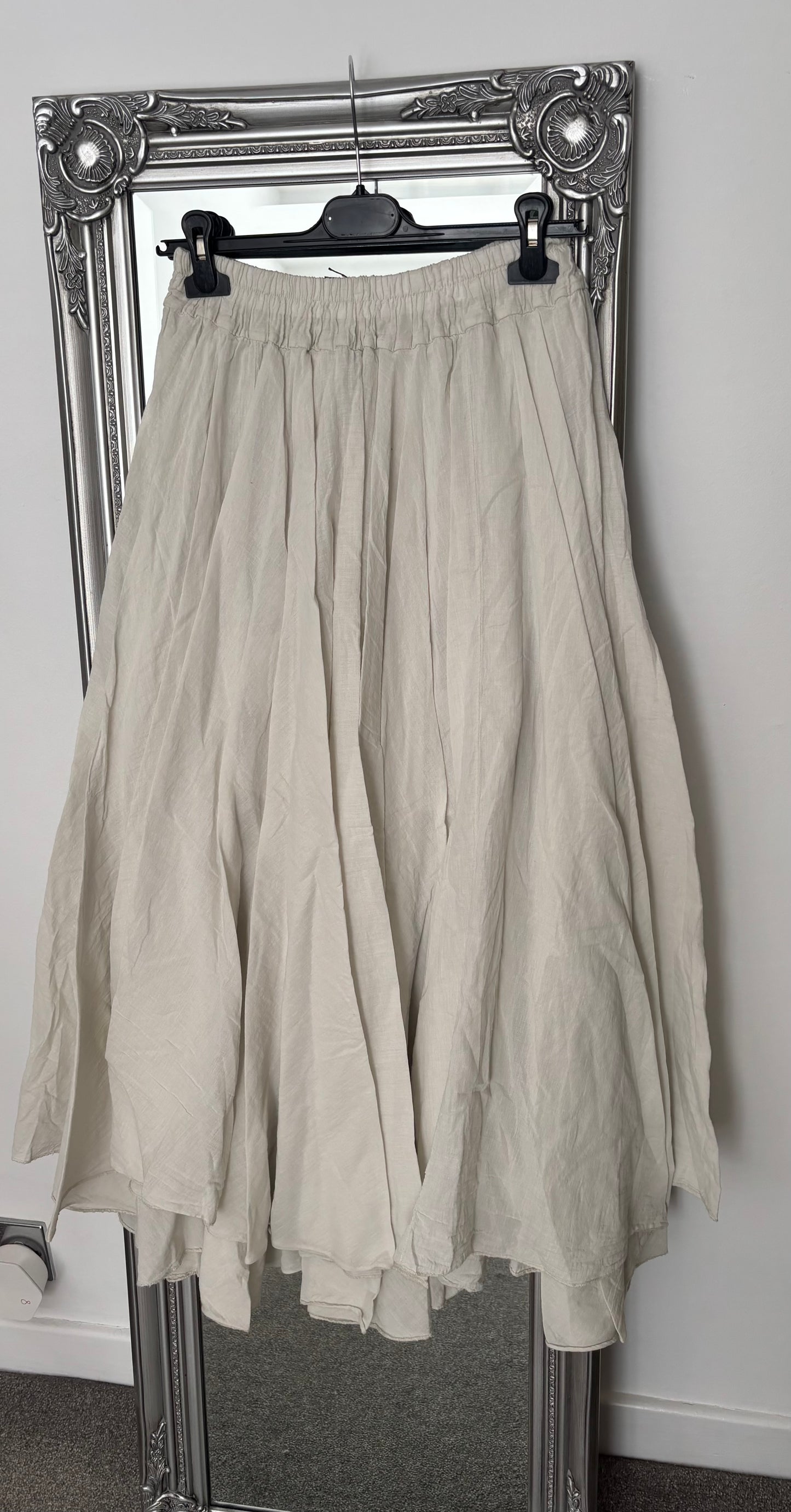 Plain Cotton Maxi Skirt