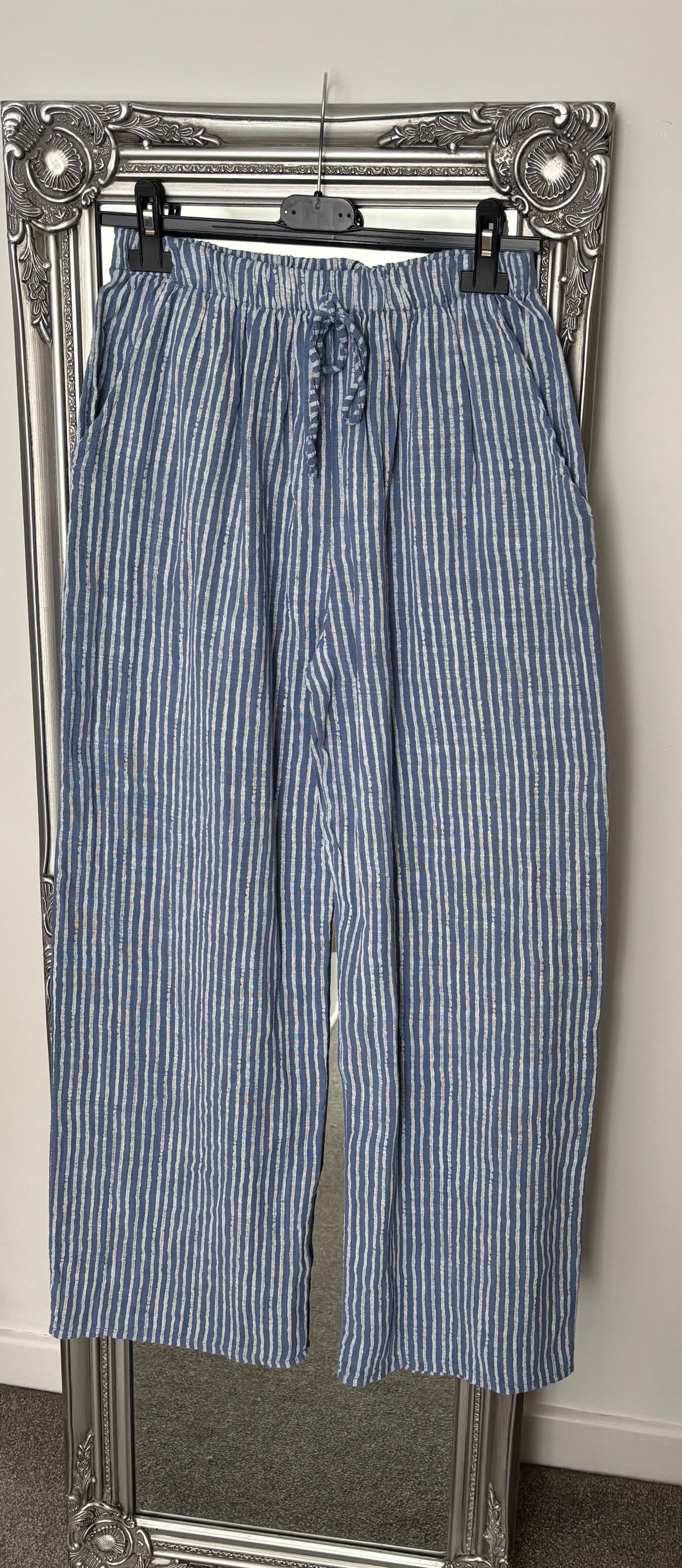 Striped Cotton Trousers