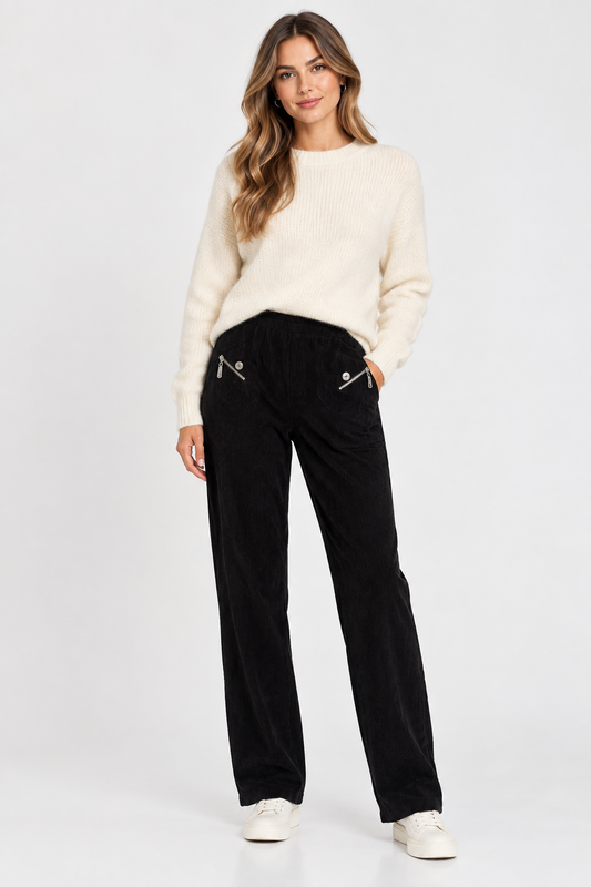 Cord Trousers - Black