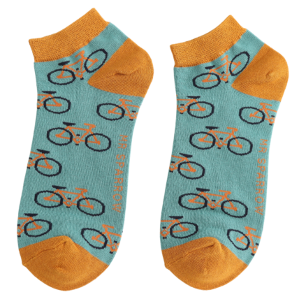 Bamboo Trainer Socks For Men - Bikes