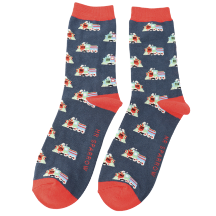 Bamboo Socks For Men - Trains