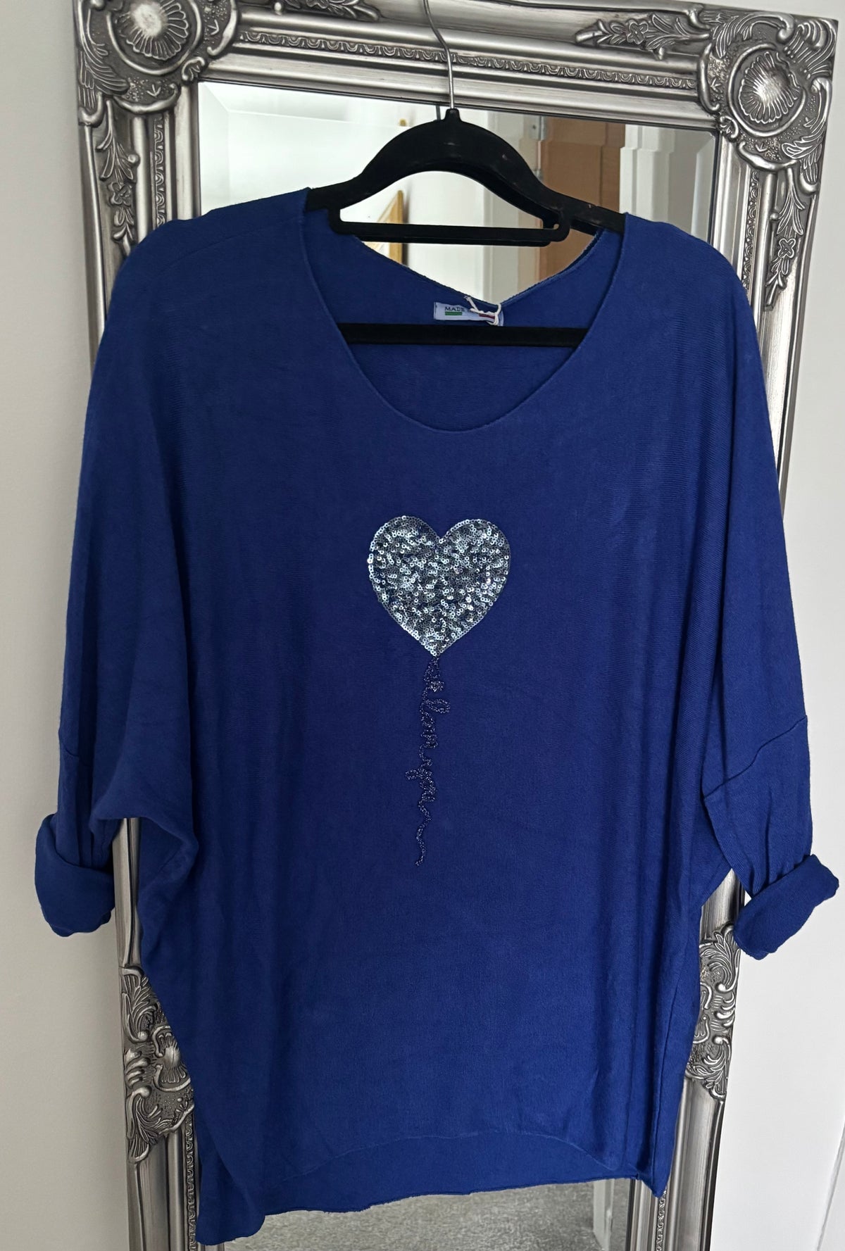 Sequin Heart Balloon Jumper