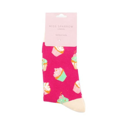 Bamboo Socks For Women - Cupcakes