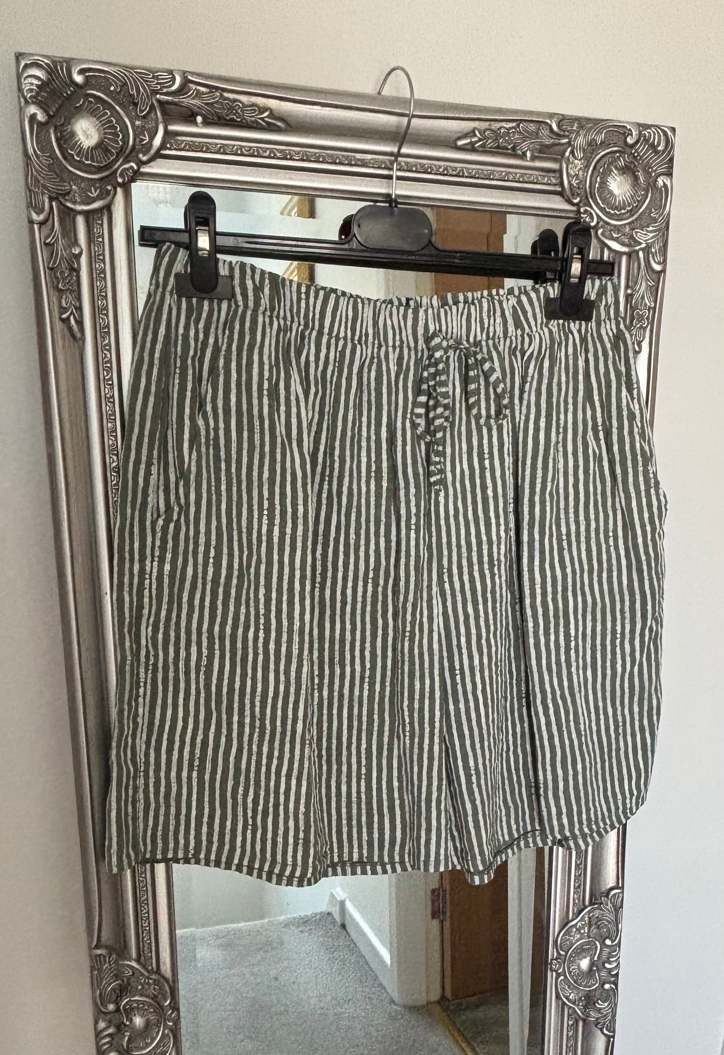 Cotton Stripe Shorts