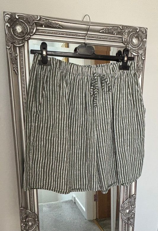 Cotton Stripe Shorts