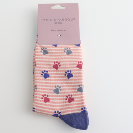 Bamboo Socks For Women - Paws & Stripes