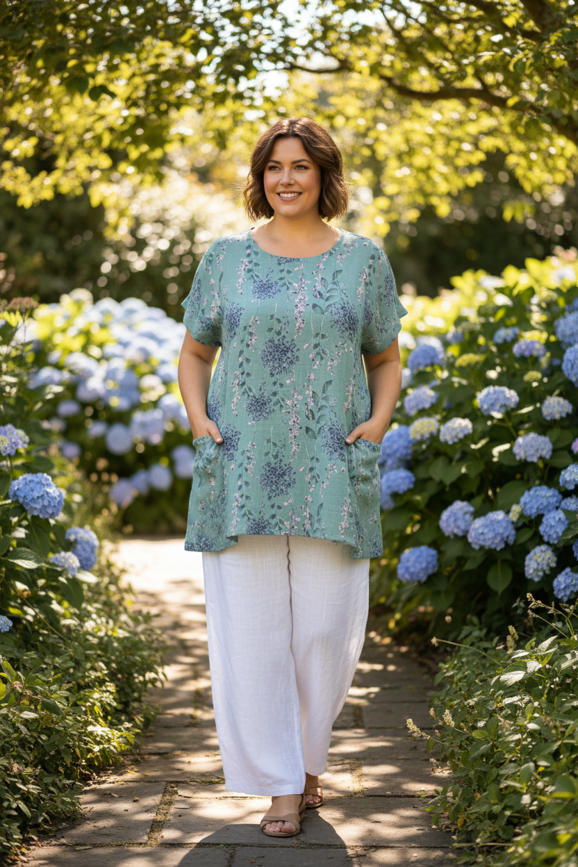 Cotton Floral Print Tunic