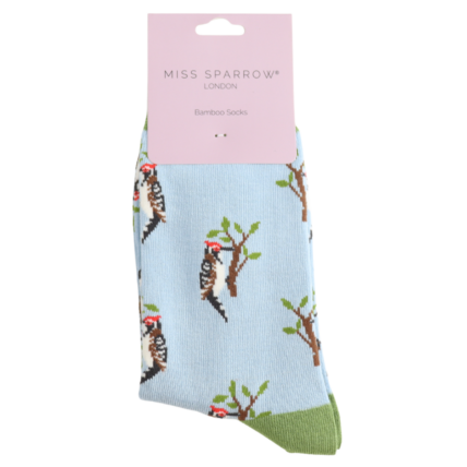 Bamboo Socks For Women - Woodpeckers