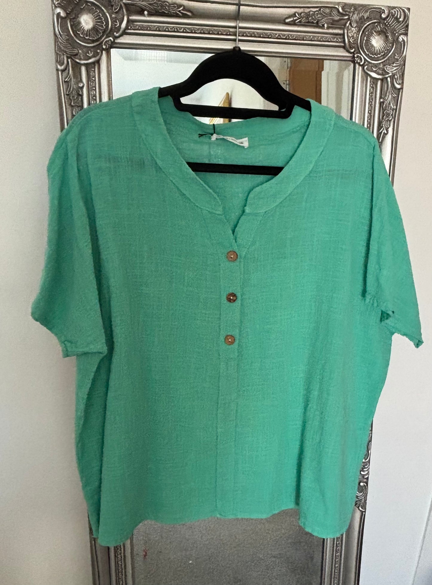 Plain Cotton Short Sleeve Shirt