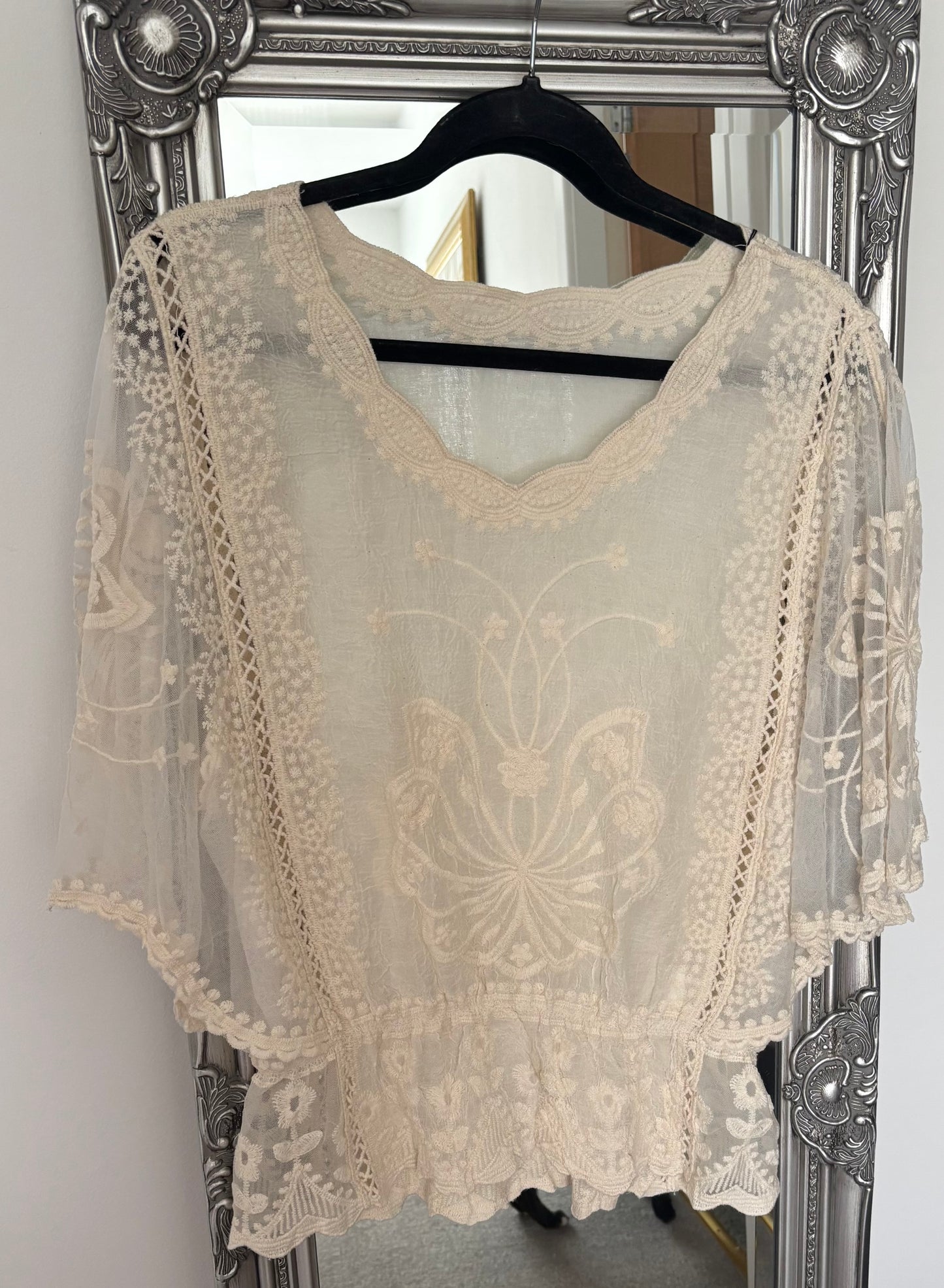 Plain Cotton Embroidered Top