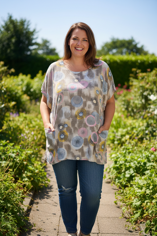 Cotton Plus Size Tunic With Pockets
