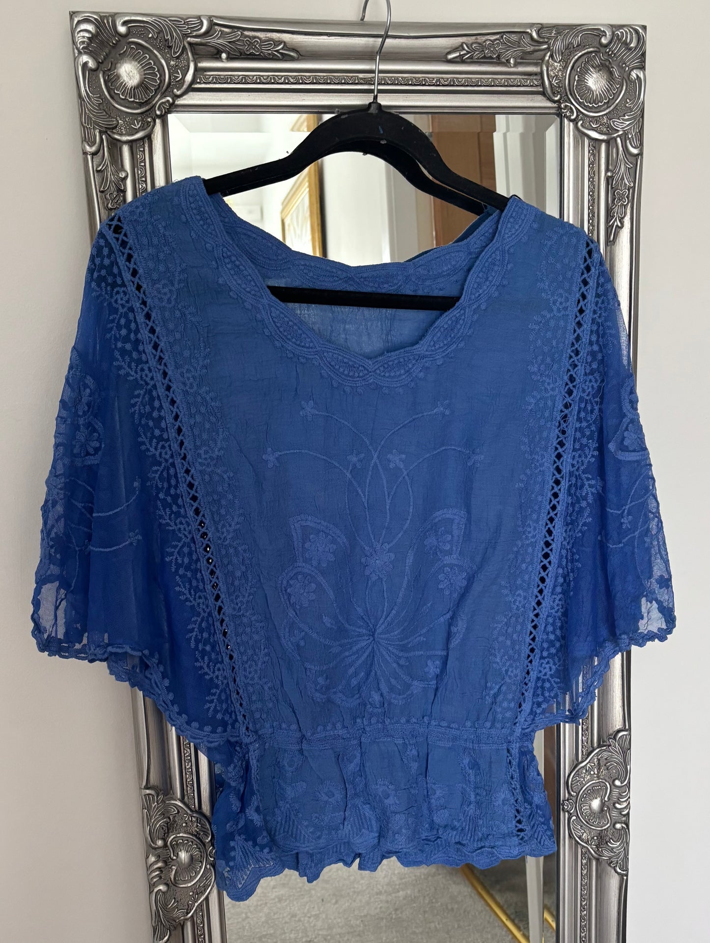 Plain Cotton Embroidered Top