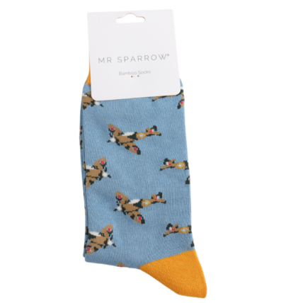Bamboo Socks For Men - Vintage Planes