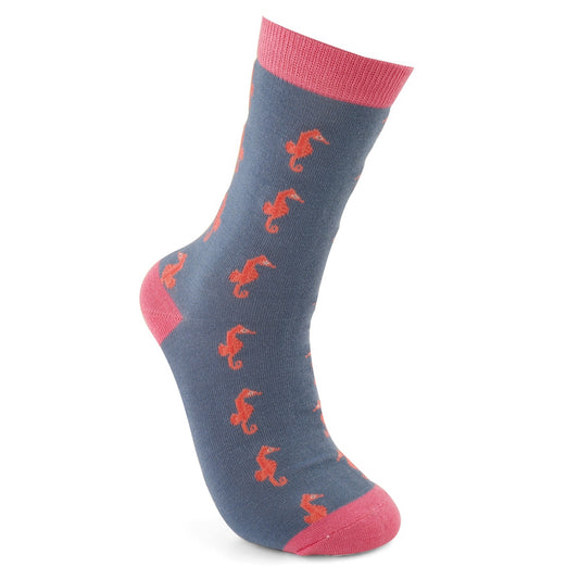 Bamboo Socks For Women - Seahorses