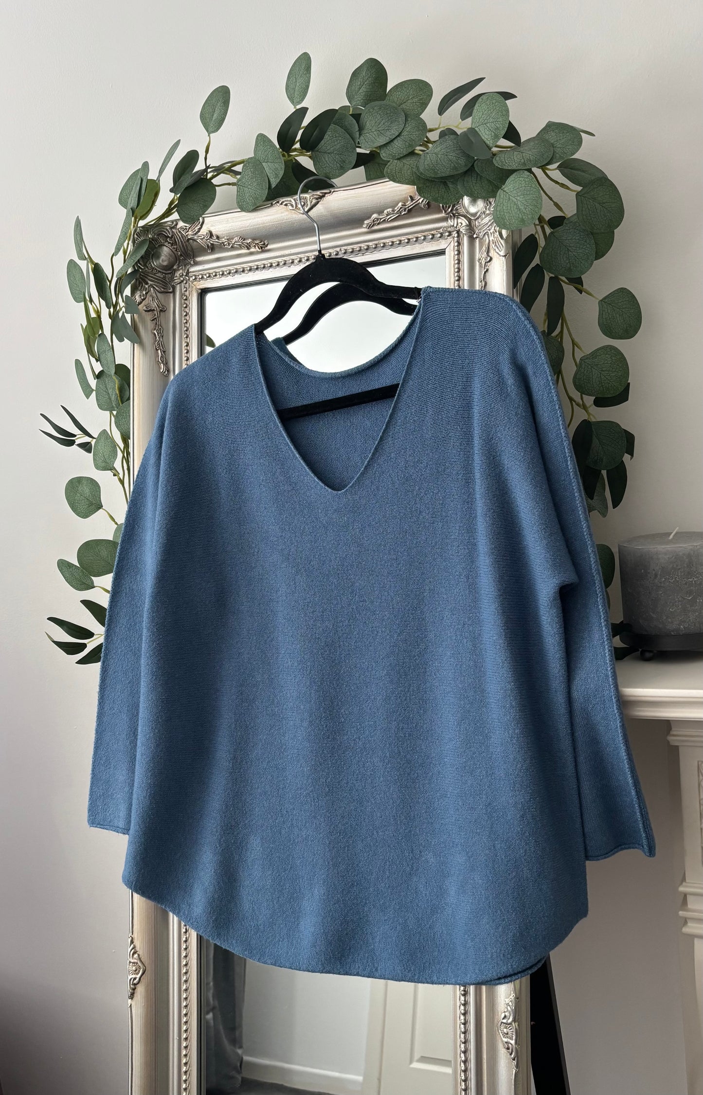 Plain V Neck Jumper
