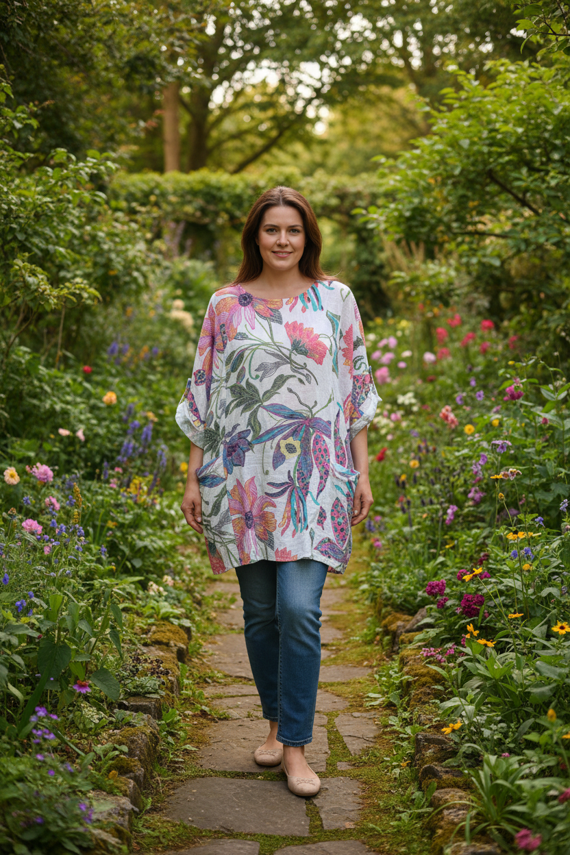 Cotton Orchid Print Tunic